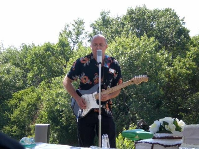 Faron Collins playing live solo at a family reunion Mesquite Texas
